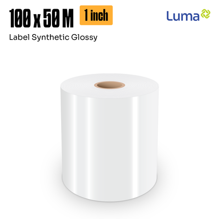 Label Sticker Inkjet Colour Synthetic Glossy Sano 100x50M 1 inch Continuous