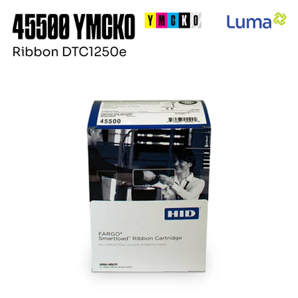 Ribbon ID Card Printer Fargo DTC1250 Color YMCKO 45500