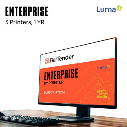 Software Barcode BarTender Enterprise Aplication BTE-3, Subscriptions 1 tahun