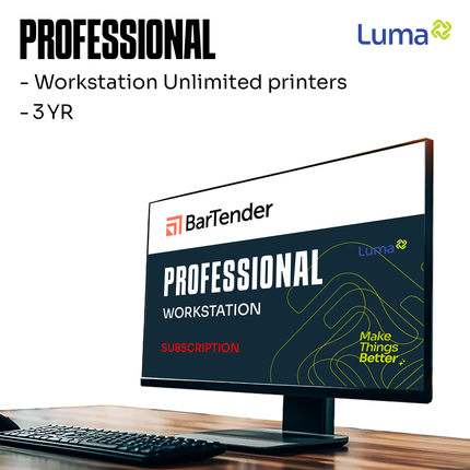 Software Barcode BarTender Professional Workstation License, Subscriptions 3 tahun