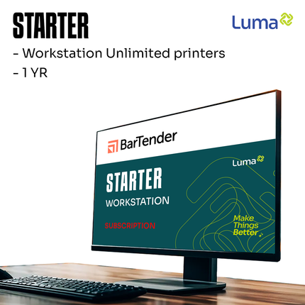 Software Barcode BarTender Starter Workstation License, Subscriptions 1 tahun