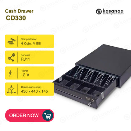 Laci Kasir Cash Drawer Mini Sano CD330