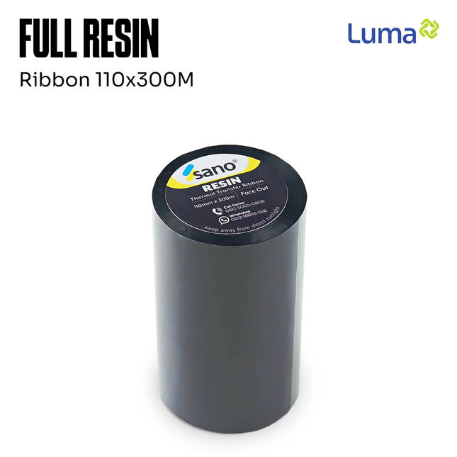 Barcode Ribbon Sano 110x300 Full Resin