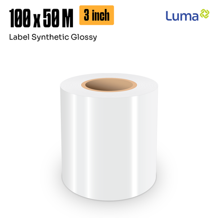 Label Sticker Inkjet Colour Synthetic Glossy Sano 100x50M 3 inch Continuous
