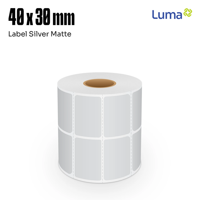 Label Sticker Barcode Sano Silvermatt 40×30