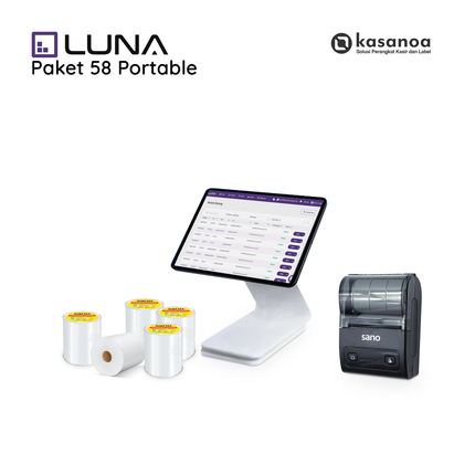 Paket Kasir Lengkap Portable 58 - Luna POS