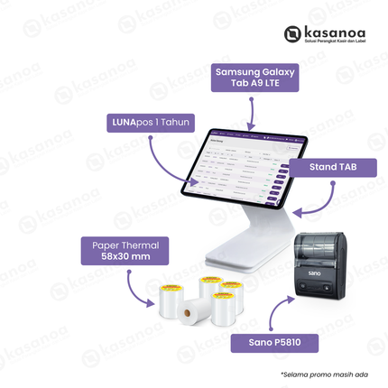 Paket Kasir Lengkap Portable 58 - Luna POS