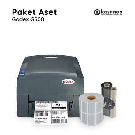 Paket Printer Label Aset Desktop Godex G500