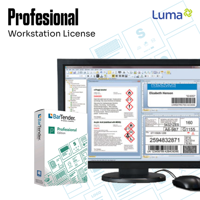 Software Barcode BarTender Profesional Workstation License, Subscriptions 1 tahun
