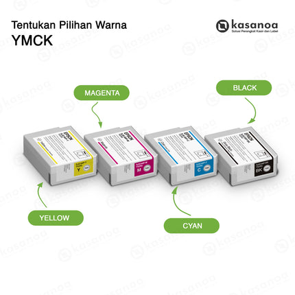 Paket Epson SJIC46P (C, M, Y, K) Ink Cartridge +Maintenance Box