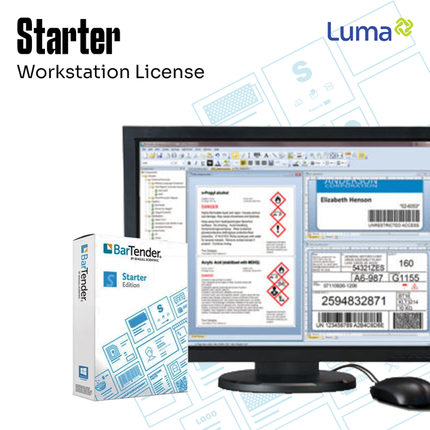 Software Barcode BarTender Starter Workstation License, Subscriptions 1 tahun