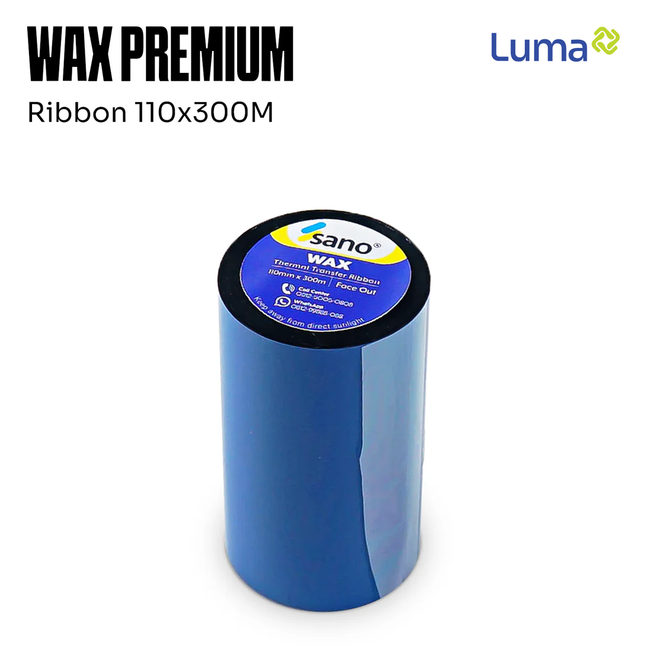 Barcode Ribbon Sano 110x300 WAX