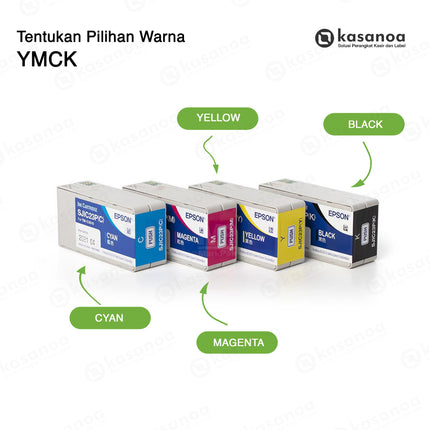 Paket Epson SJIC23P (C, M, Y, K) Ink Cartridge +Maintenance Box