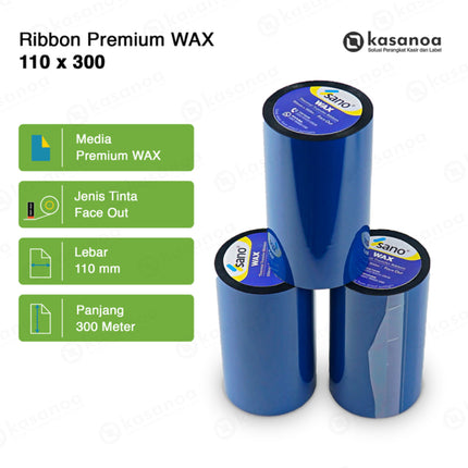 Barcode Ribbon Sano 110x300 WAX